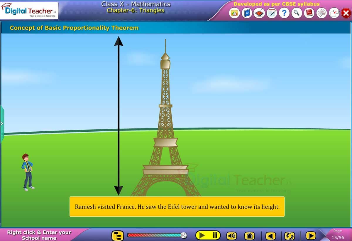 Class 10 Maths Chapter 6 Triangles, Concept of basic proportionality theorem with Animated video content